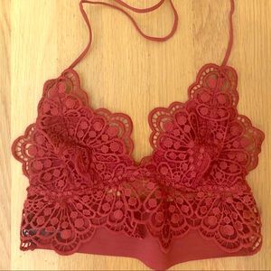 New Red/Maroon Lacey Urban Outfitters Bralette
